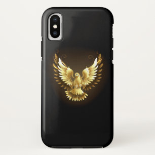 金フェイク箔ピースドゥーヴオンブラック iPhone XSケース