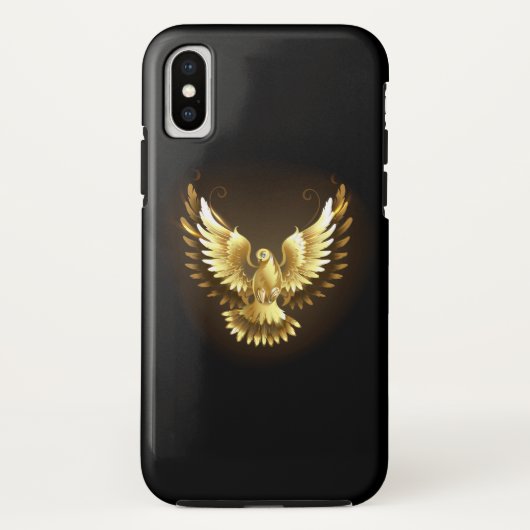 金フェイク箔ピースドゥーヴオンブラック Case-Mate iPhoneケース (裏面)