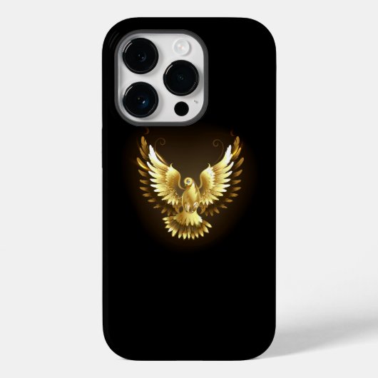 金フェイク箔ピースドゥーヴオンブラック Case-Mate iPhoneケース (裏面)