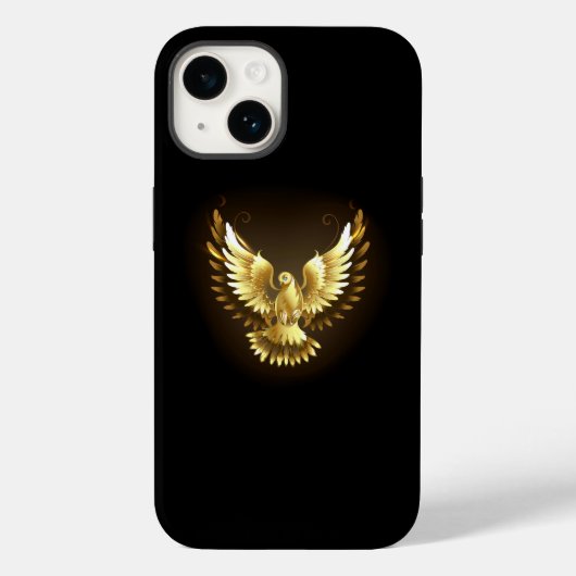 金フェイク箔ピースドゥーヴオンブラック Case-Mate iPhoneケース (裏面)