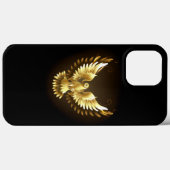 金フェイク箔ピースドゥーヴオンブラック Case-Mate iPhoneケース (裏面 (横))