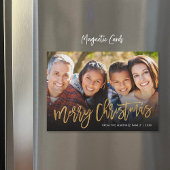 金フェイク箔フォトオーバーレイ磁気ホリデーカード