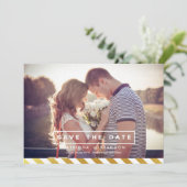 金フェイク箔フォトセーブ・ザ・デート案内 セーブザデート (スタンド正面)