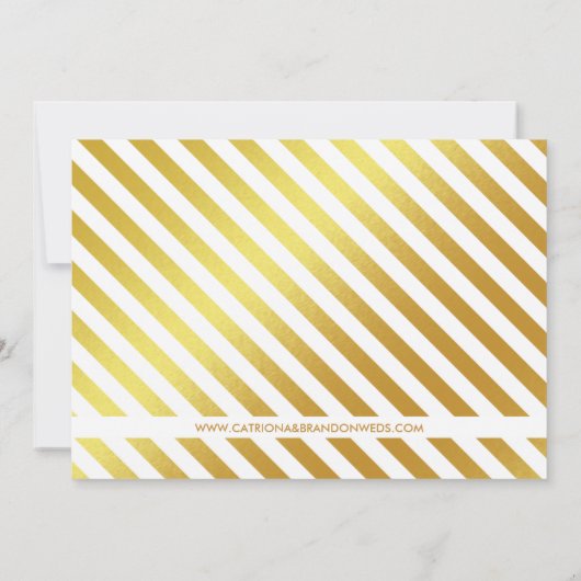 金フェイク箔フォトセーブ・ザ・デート案内 セーブザデート (裏面)