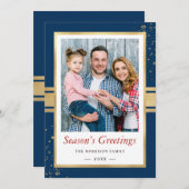 金フェイク箔フレームシーズンのグリーティングフォト シーズンカード (正面/裏面)