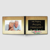 金フェイク箔フローラ50結婚周年 ゲストブック (全面)