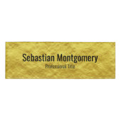 金フェイク箔ブラック文字プロフェッショナル名タグ 名札 (正面)