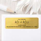 金フェイク箔ブラック未来ミスター&ミセス結婚ズ ラベル (インサイチュ)