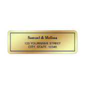 金フェイク箔ブルー結婚ズ ラベル (正面)