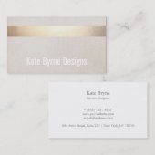 金フェイク箔ベエストライプのージリンモダンン 名刺 (正面/裏面)