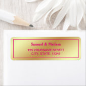 金フェイク箔ホットピ結婚ンク ラベル (インサイチュ)