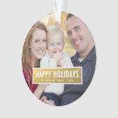 金フェイク箔ホリデーフォトオーナメント オーナメント (正面)