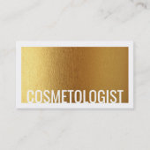 金フェイク箔ホワイトフレームイヤリングディスプレイ 名刺 (正面)