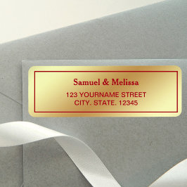 金フェイク箔マルーンレッド結婚ズ ラベル