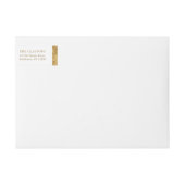 金フェイク箔メリークリスマス差出人住所 ラップアラウンドラベル (正面)