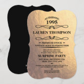 金フェイク箔ラベルパーティの招待状 招待状 (正面/裏面)