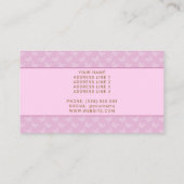 金フェイク箔ラベンダーパープルで蝶を見る 名刺 (裏面)