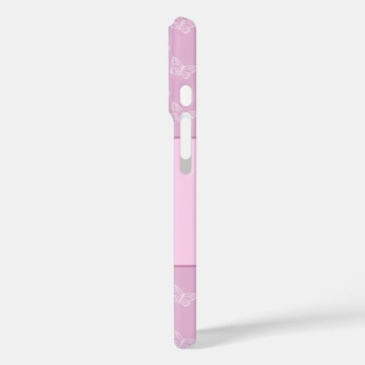 金フェイク箔ラベンダーパープルで蝶を見る Case-Mate iPhoneケース (裏面 / 左)