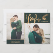 金フェイク箔ラヴエレガントピース写真 |緑 シーズンカード (正面)