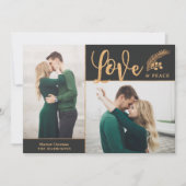 金フェイク箔ラヴエレガントピース写真 |黒 シーズンカード (正面)