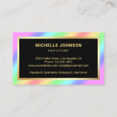 金フェイク箔レインボースプレーボトル美容師 名刺 (裏面)