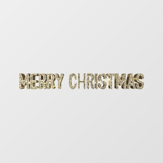 金フェイク箔レタリングメリークリスマス ウィンドウサイン (シート)