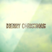 金フェイク箔レタリングメリークリスマス ウィンドウサイン (シート3)