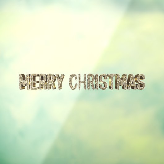 金フェイク箔レタリングメリークリスマス ウィンドウサイン (シート3)