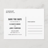 金フェイク箔レタリング写真保存日 案内ポストカード (裏面)