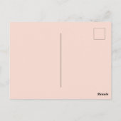 金フェイク箔レターL赤面フローラモノグラム ポストカード (裏面)