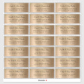 金フェイク箔個人結婚住所 シール (シート)