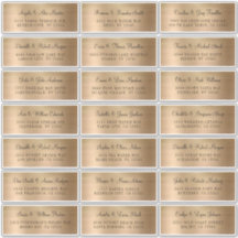 金フェイク箔個人結婚住所 シール