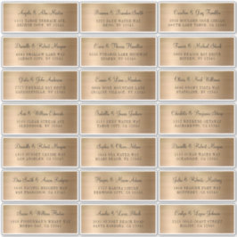 金フェイク箔個人結婚住所 シール