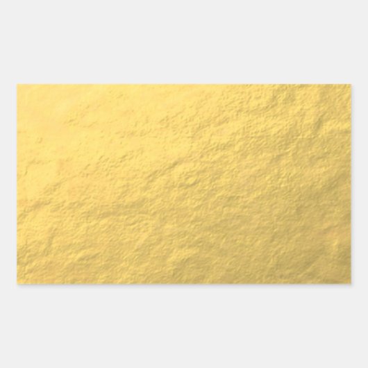 金フェイク箔効果印刷 長方形シール (正面)