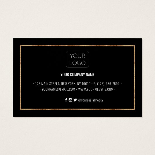 金フェイク箔効果額割引クーポンカード (裏面)