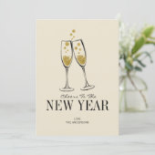 金フェイク箔応援年賀状 シーズンカード (スタンド正面)