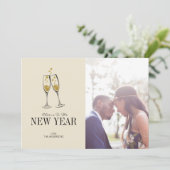 金フェイク箔応援新年の写真カード シーズンカード (スタンド正面)