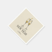 金フェイク箔応援新年の紙ナプキンス スタンダードカクテルナプキン (角)