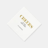 金フェイク箔応援新年の紙ナプキン スタンダードカクテルナプキン (角)