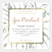 金フェイク箔手製スパ製品小規模企業 スクエアシール (正面)