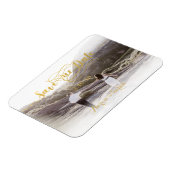 金フェイク箔救日付ヴィンテージ磁石 マグネット (左側)