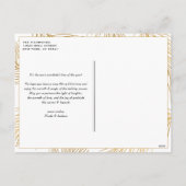 金フェイク箔松の針メリークリスマスフォト シーズンポストカード (裏面)