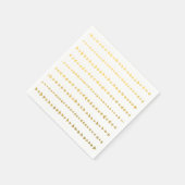 金フェイク箔白矢印パターン スタンダードカクテルナプキン (角)
