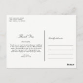 金フェイク箔紙吹雪ドット写真ありがとう ポストカード (裏面)