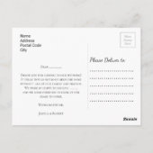 金フェイク箔紙吹雪フローラ透かし ポストカード (裏面)