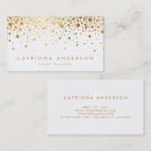 金フェイク箔紙吹雪名刺 |白 名刺 (正面/裏面)