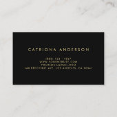 金フェイク箔紙吹雪名刺 |黒 名刺 (裏面)