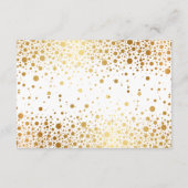 金フェイク箔紙吹雪結婚式レセプションカード エンクロージャーカード (裏面)