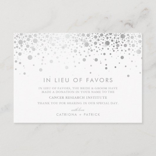 金フェイク箔紙吹雪 エンクロージャーカード (正面)