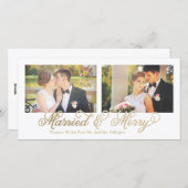 金フェイク箔結婚したとメリー2-Photo シーズンカード (正面/裏面)